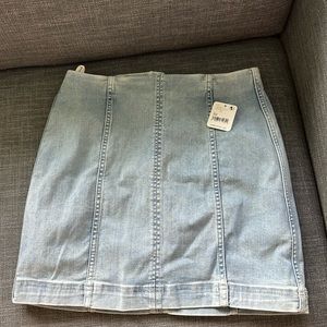 Free people denim skirt NWT